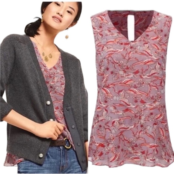 Cabi Medium 3611 Good Luck Blouse Cap Sleeve Tank Top P2 - Picture 1 of 5
